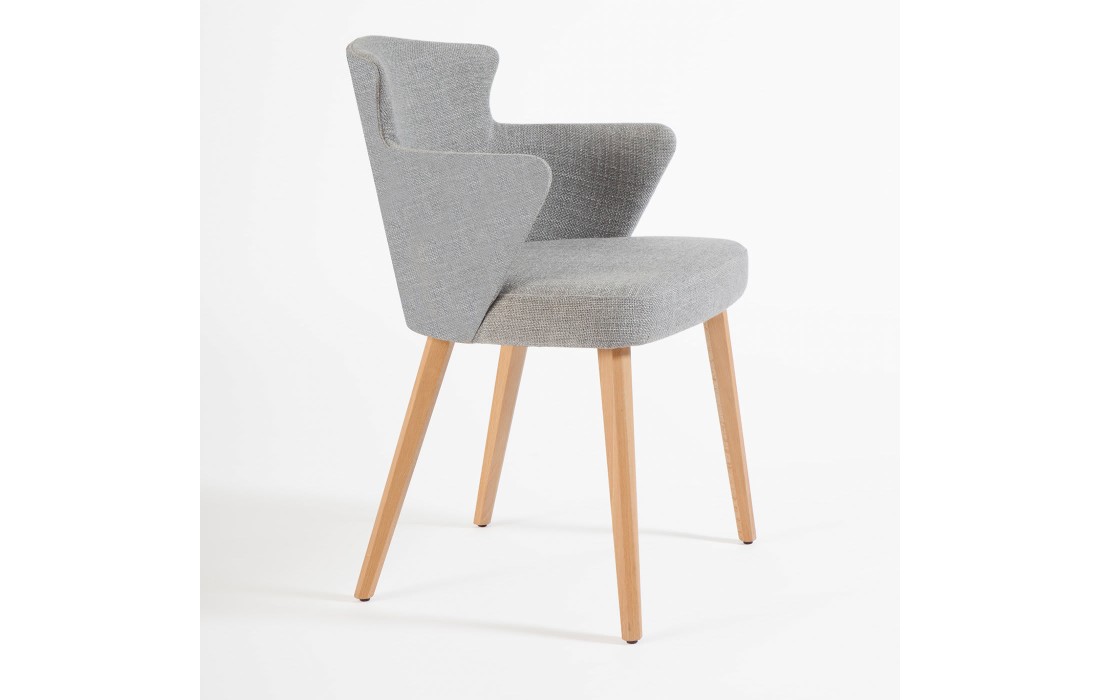 Стул от фабрики Livoni 1895 модель Trilogy Gray Leather