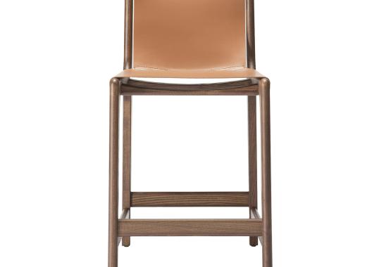 Барный стул Livoni 1895 Burano-sg 24 Brown Leather Counter Stool image 1