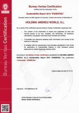 Сертификат подлинности качества Andreu World