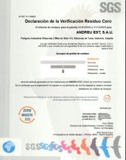Сертификат подлинности качества Andreu World