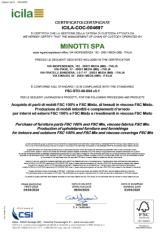 Сертификат подлинности качества Minotti