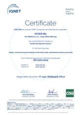 Сертификат подлинности качества Milano Bedding