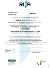 Сертификат подлинности качества Pedrali