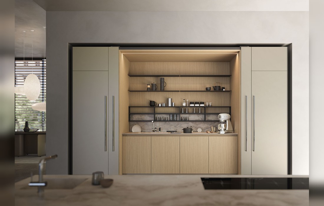 Кухня La Cucina Nascosta модель Ante rientranti фабрики Valdesign