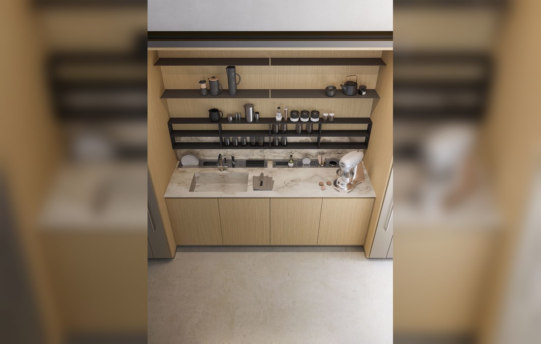 Кухня La Cucina Nascosta модель Ante rientranti фабрики Valdesign
