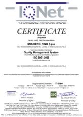 Сертификат подлинности качества Snaidero