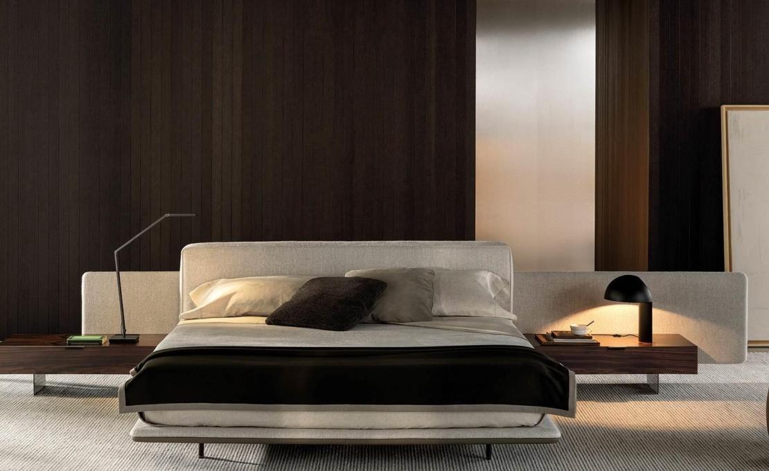 Кровать с прикроватными тумбами Minotti Horizonte