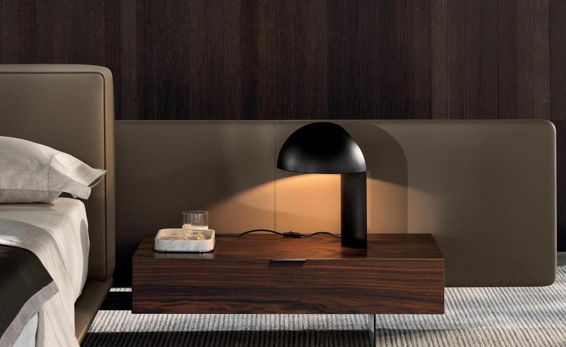 Кровать с прикроватными тумбами Minotti Horizonte