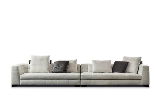 Диван с обивкой из рогожки Minotti - Blazer image 1