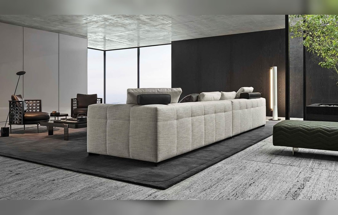 Диван с обивкой из рогожки Minotti - Blazer
