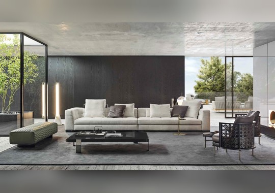 Диван с обивкой из рогожки Minotti - Blazer