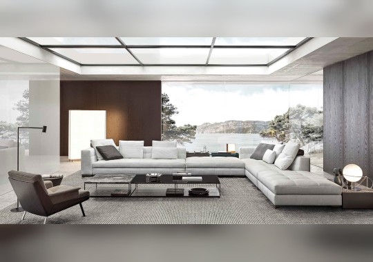 Диван с обивкой из рогожки Minotti - Blazer