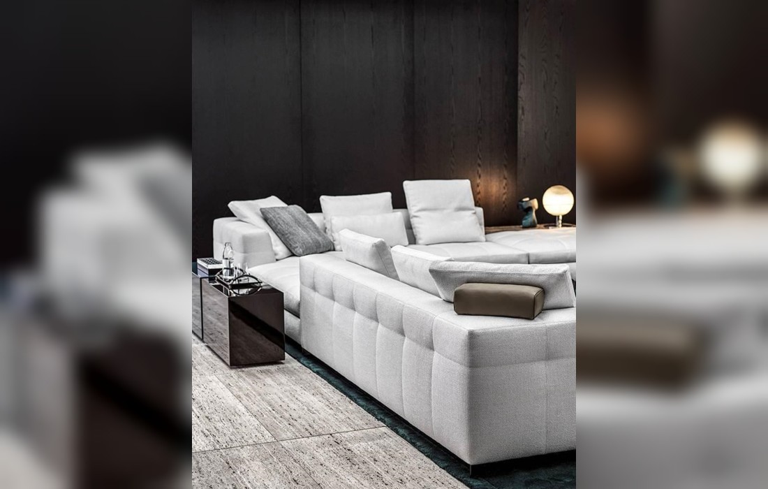 Диван с обивкой из рогожки Minotti - Blazer