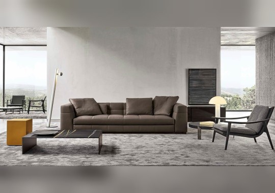 Диван с обивкой из рогожки Minotti - Blazer