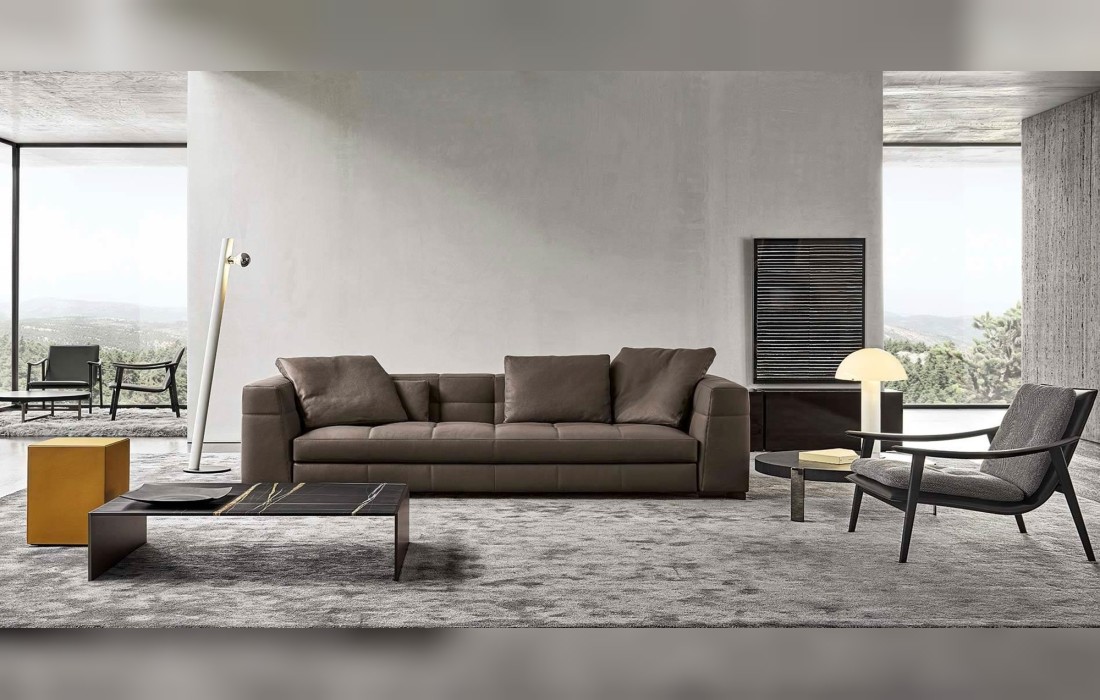 Диван с обивкой из рогожки Minotti - Blazer