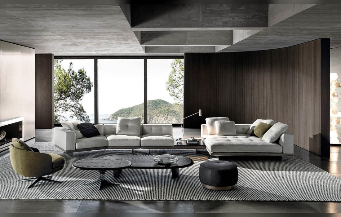 Диван с подвесным основанием Minotti - Dylan