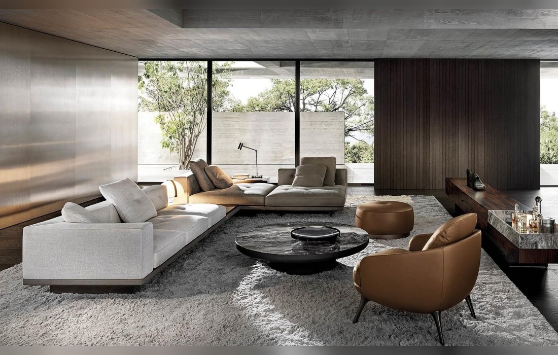 Диван с подвесным основанием Minotti - Dylan