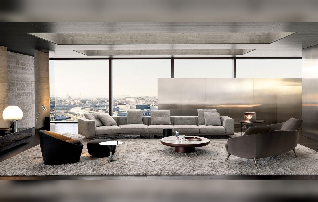 Диван с подвесным основанием Minotti - Dylan