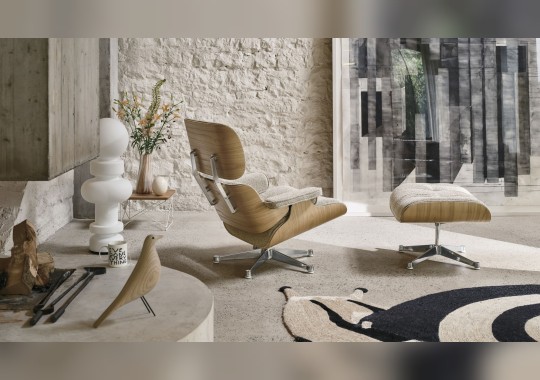 Кресло и пуф для ног Vitra - Eames Lounge