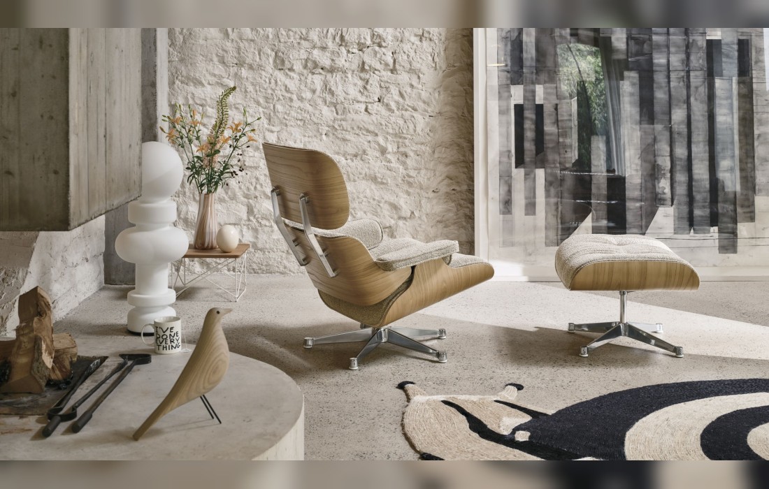 Кресло и пуф для ног Vitra - Eames Lounge