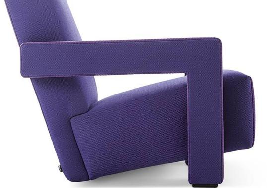 Кресло с зигзагообразной строчкой по контуру Cassina - Utrecht image 3