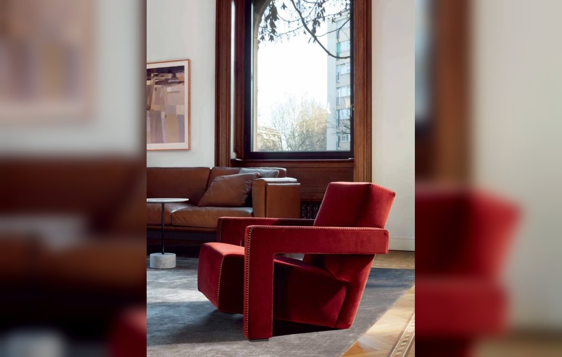 Кресло с зигзагообразной строчкой Cassina - Utrecht