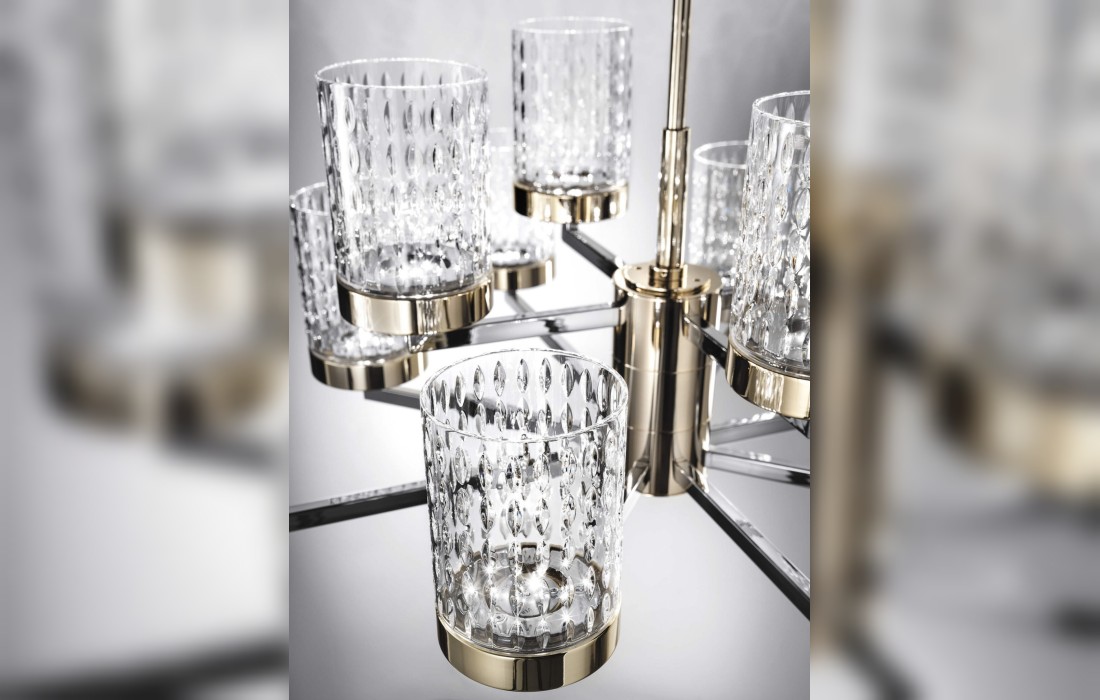 Двухъярусная люстра QUARZO 725/8+4 фабрики Italamp - Incanto