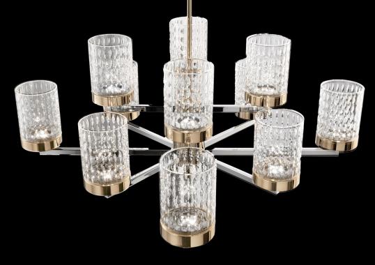 Двухъярусная люстра QUARZO 725/8+4 фабрики Italamp - Incanto image 4