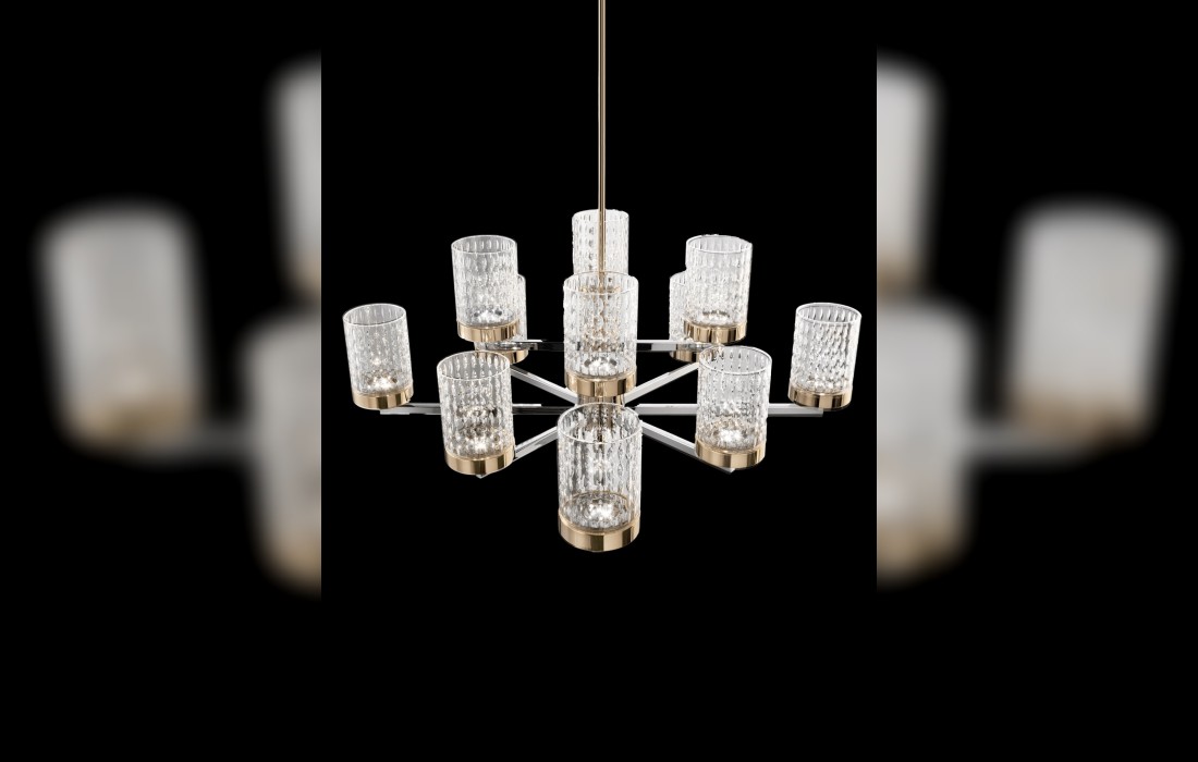 Двухъярусная люстра QUARZO 725/8+4 фабрики Italamp - Incanto