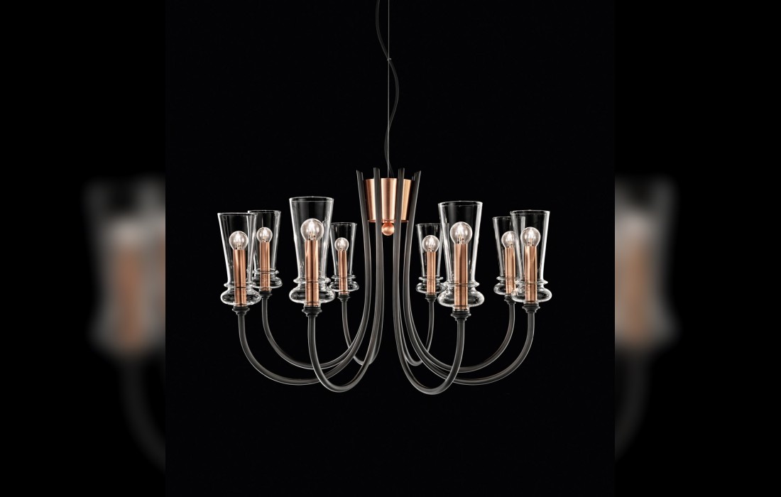 Люстра на 8 плафонов LICIO 2296/8 фабрики Italamp - Incanto