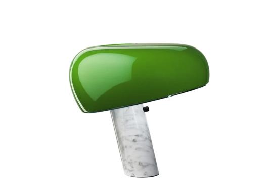 Настольная лампа из эмалированного металла и белой мраморной основой Flos - Snoopy Orange image 2