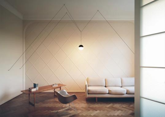 Светильник круглый с черным мягким кабелем Flos - String Light image 5