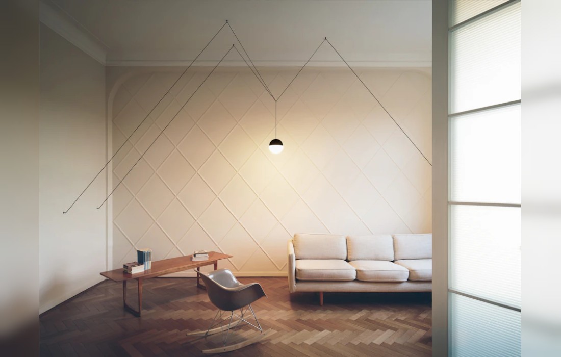 Светильник с черным мягким кабелем Flos - String Light