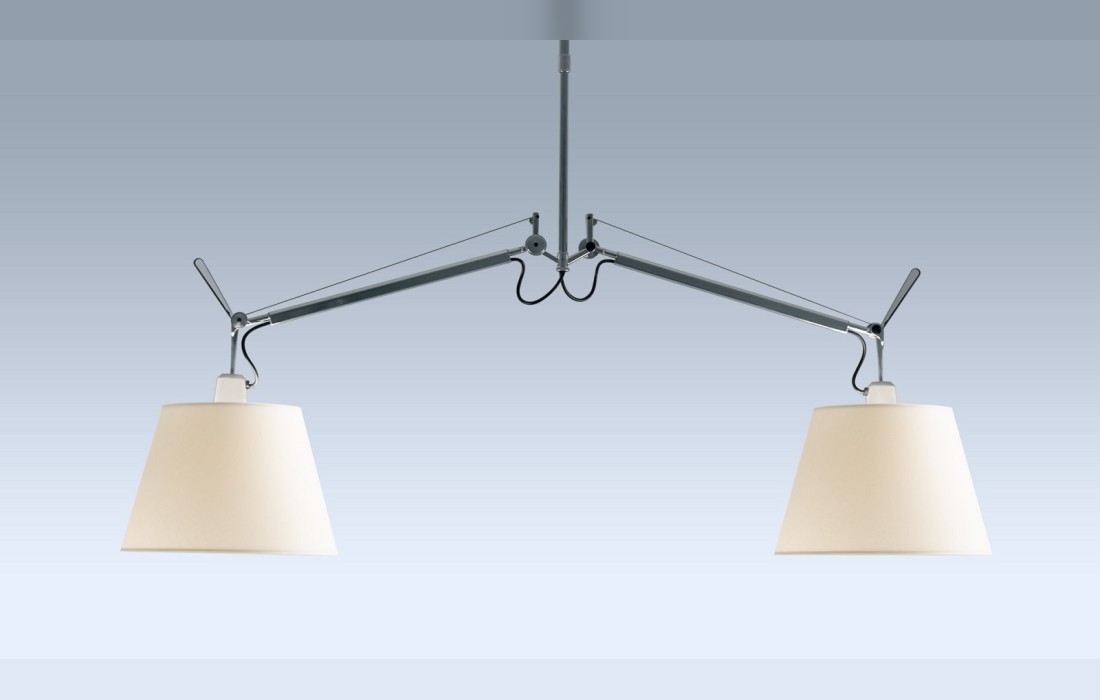 Светильник с двумя плафонами Artemide - Tolomeo due bracci suspension