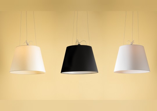Светильник с большим абажуром на металлических подвесах Artemide - Tolomeo Mega Suspension image 2