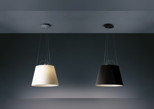Светильник с большим абажуром на металлических подвесах Artemide - Tolomeo Mega Suspension image 3