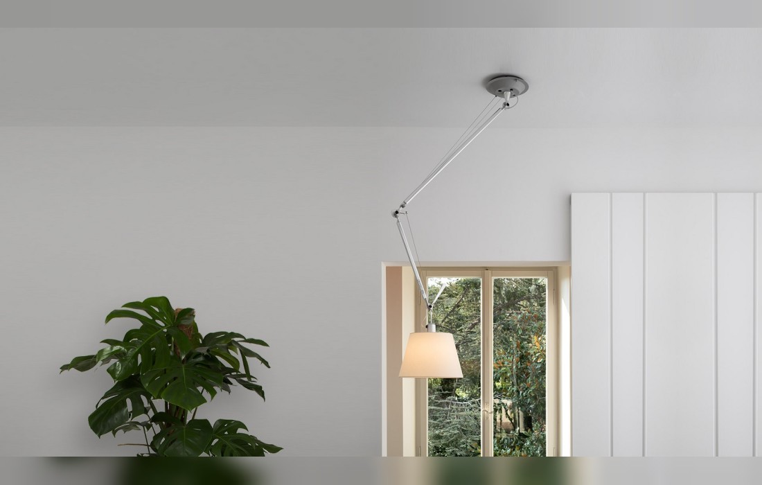 Подвесной одинарный светильник Artemide - Tolomeo decentrata suspension