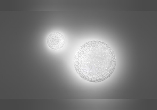 Бра с рассеивателем из художественного стекла изготовленного вручную Artemide - Meteorite Wall 1701010A image 4