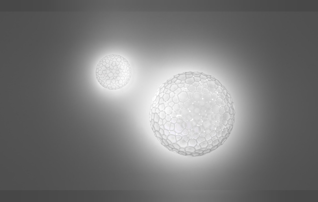 Бра с рассеивателем из художественного стекла Artemide - Meteorite