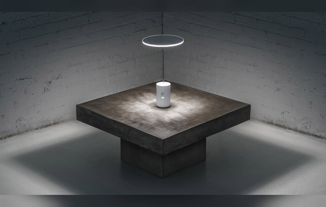 Настольная лампа с цилиндрическим основанием Artemide - Sisifo