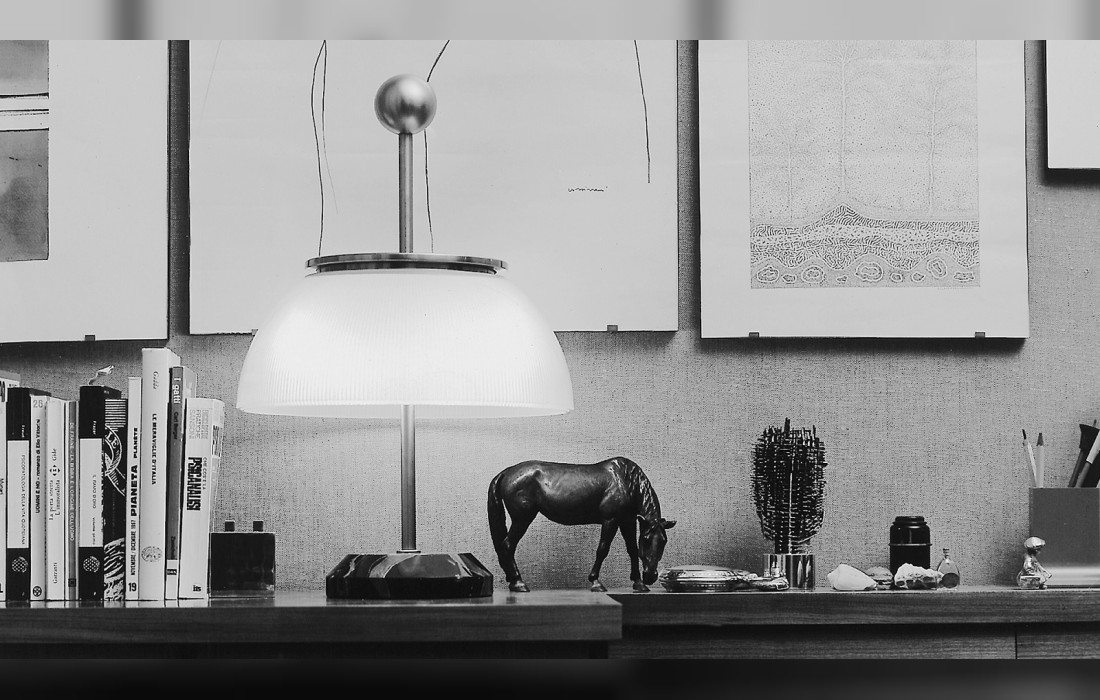 Настольная лампа с хрустальным абажуром Artemide - Alfa