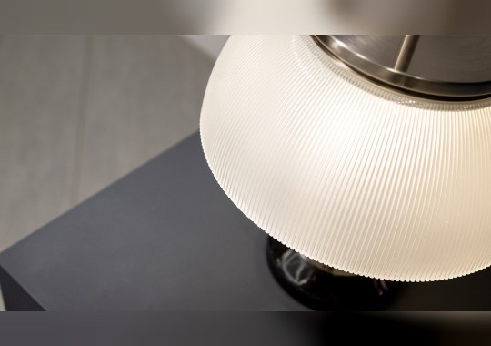 Настольная лампа с хрустальным абажуром и основанием в мраморе Artemide - Alfa image 4