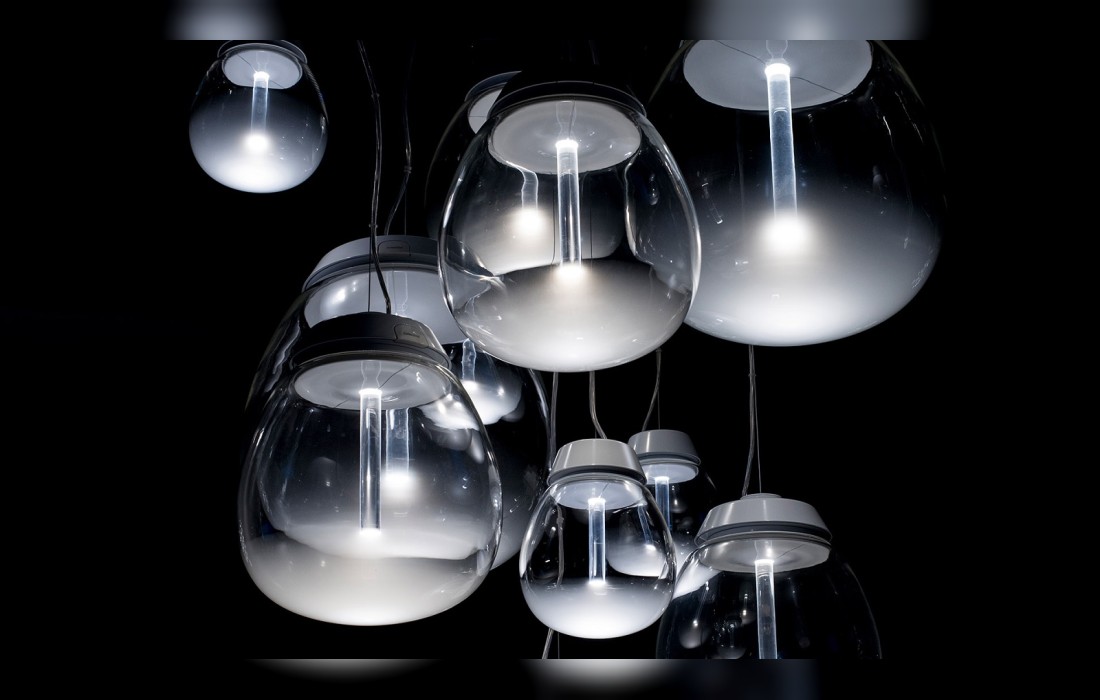 Подвесной светильник с внутренним стержнем из стекла Artemide - Empatia 36