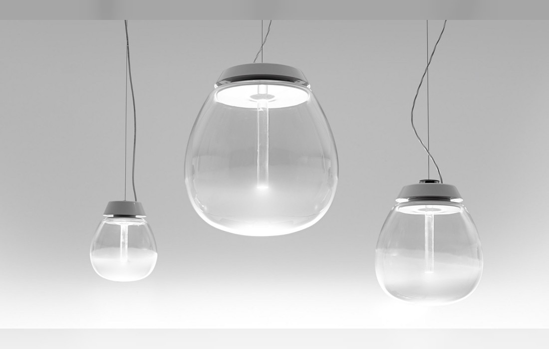 Подвесной светильник с внутренним стержнем из стекла Artemide - Empatia 36