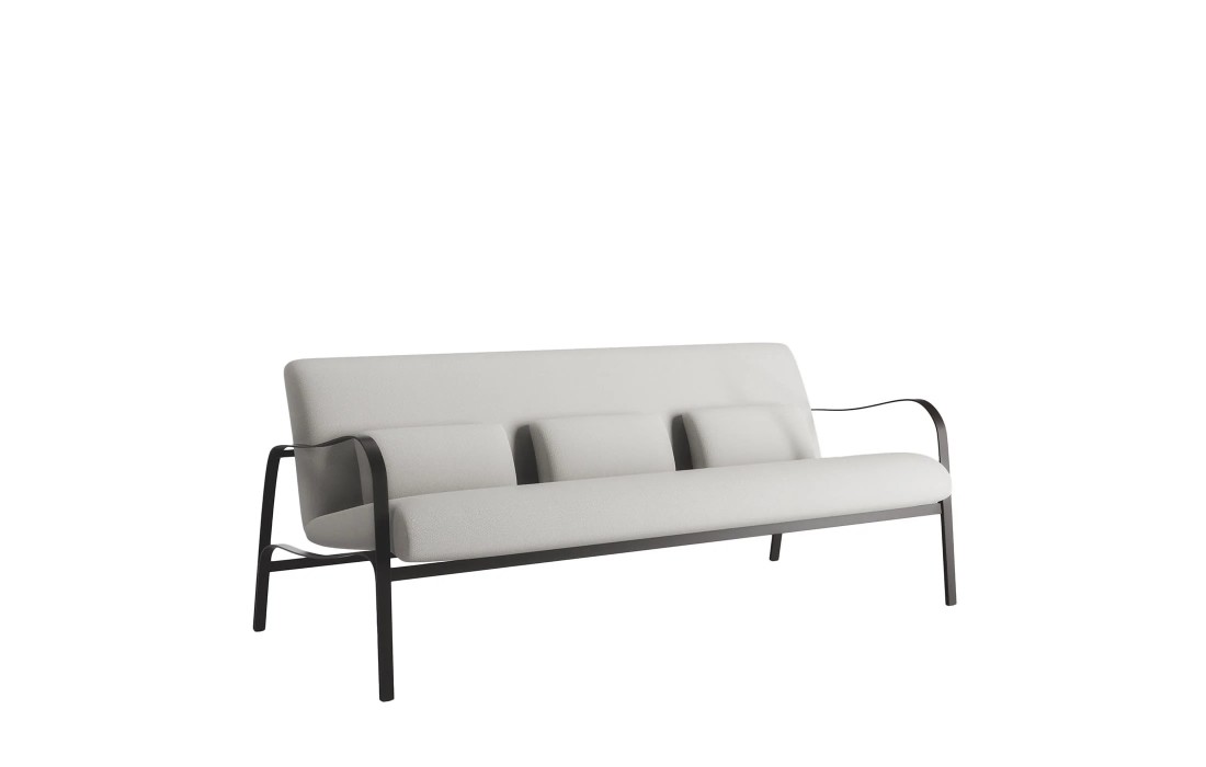 Диван уличный от фабрики Officina Ciani модель Amalfi White and Gray