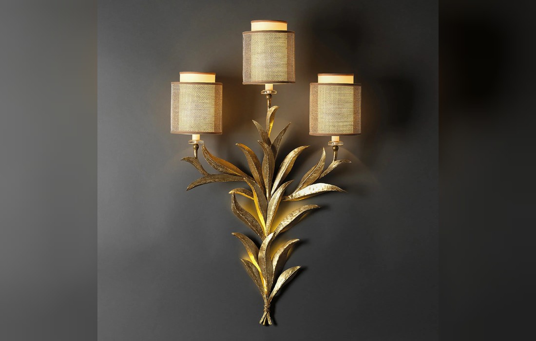 Настенный светильник от фабрики Officina Ciani модель Timeless Gold Leaf