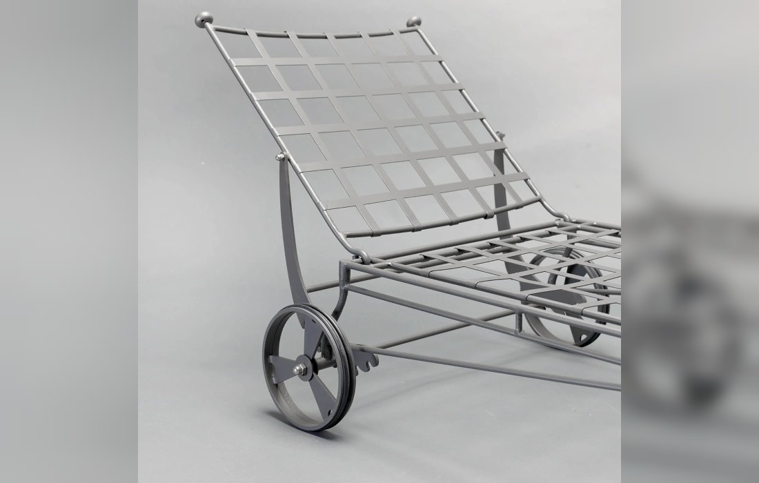 Уличные шезлонги и кушетки от фабрики Officina Ciani модель Intreccio Gray Steel