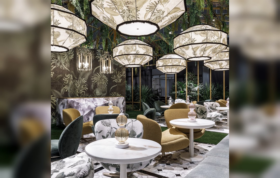 Светильники подвесные от фабрики Sicis модель Giacarta Textile Botanical