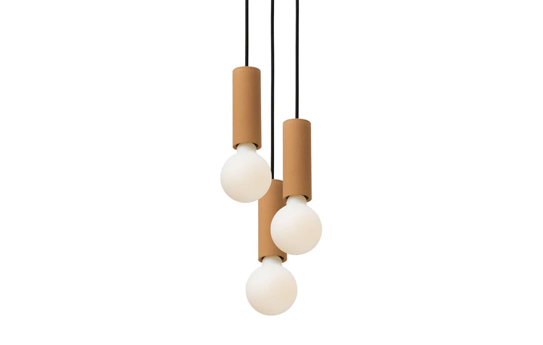 Подвесное освещение от фабрики Plato Design модель Ila Trio Amber Yellow