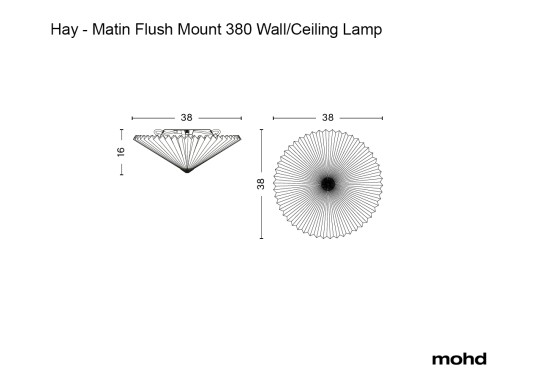 Потолочный светильник модель Matin Flush Mount 380 Wall/Ceiling Lamp от фабрики Hay